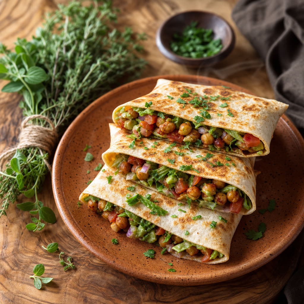 Chickpea Crunch Wraps