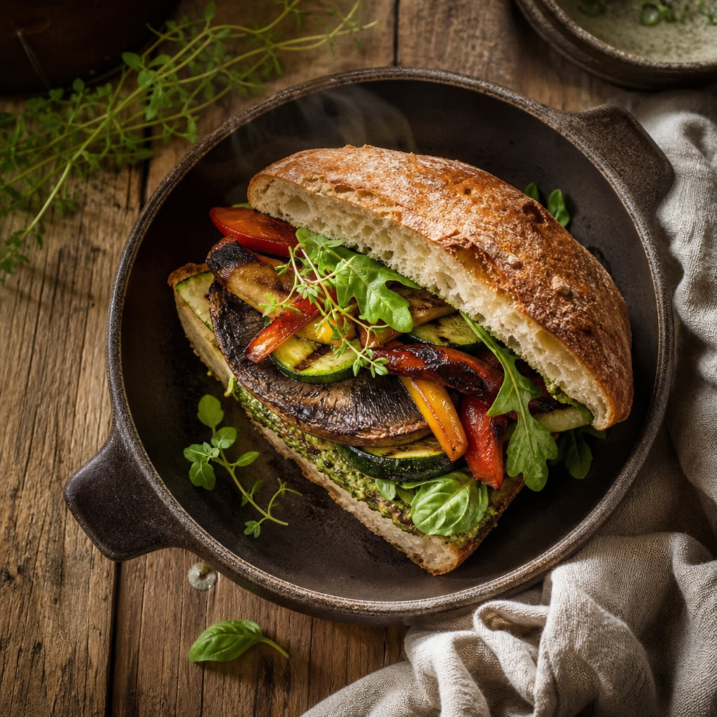 Portobello Veggie Sandwich Recipe