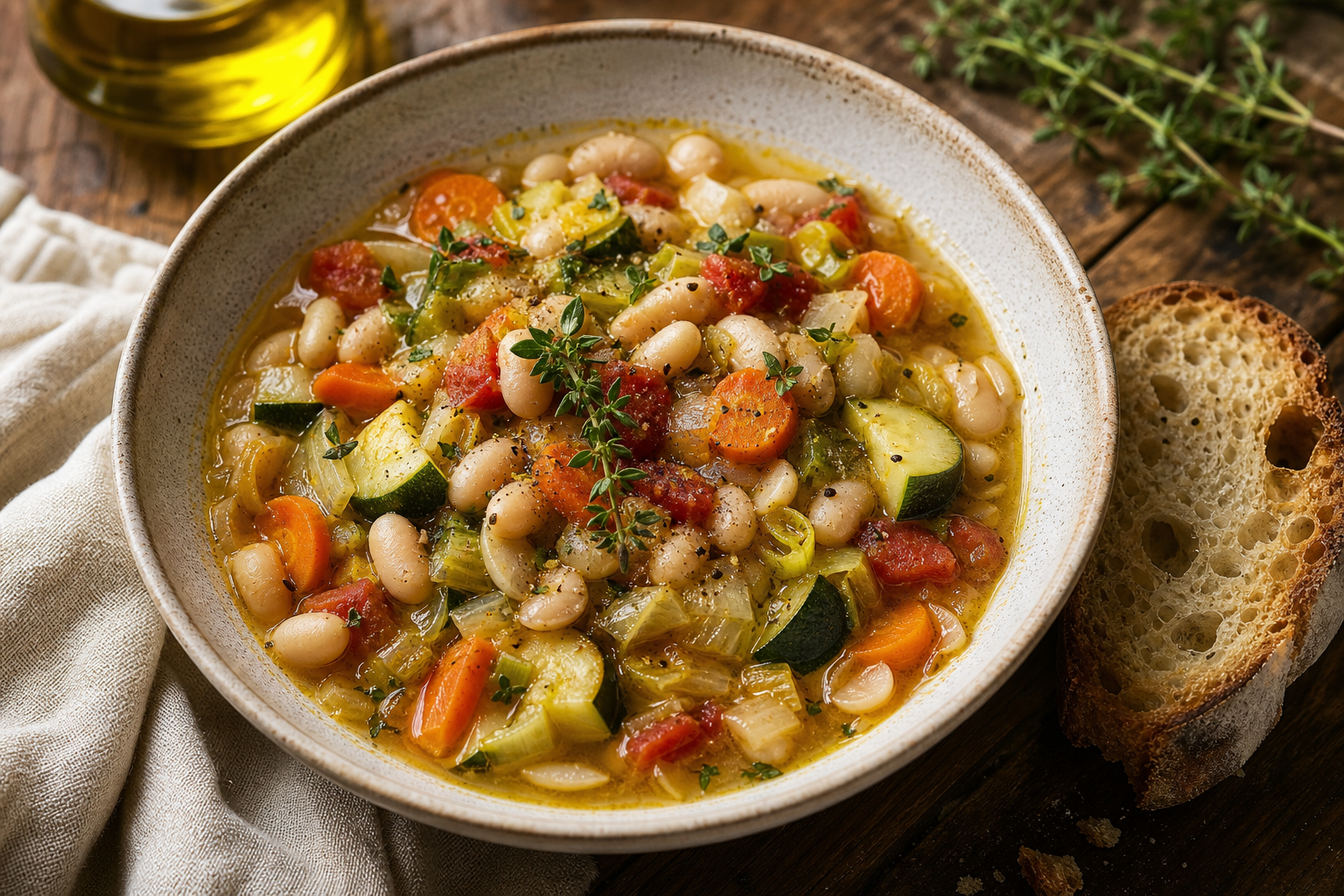 Slow Cooker Provençal Vegetable & White Bean Stew