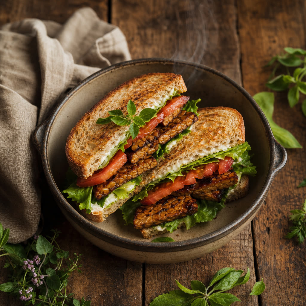Smoked Tempeh Sandwich | TLT