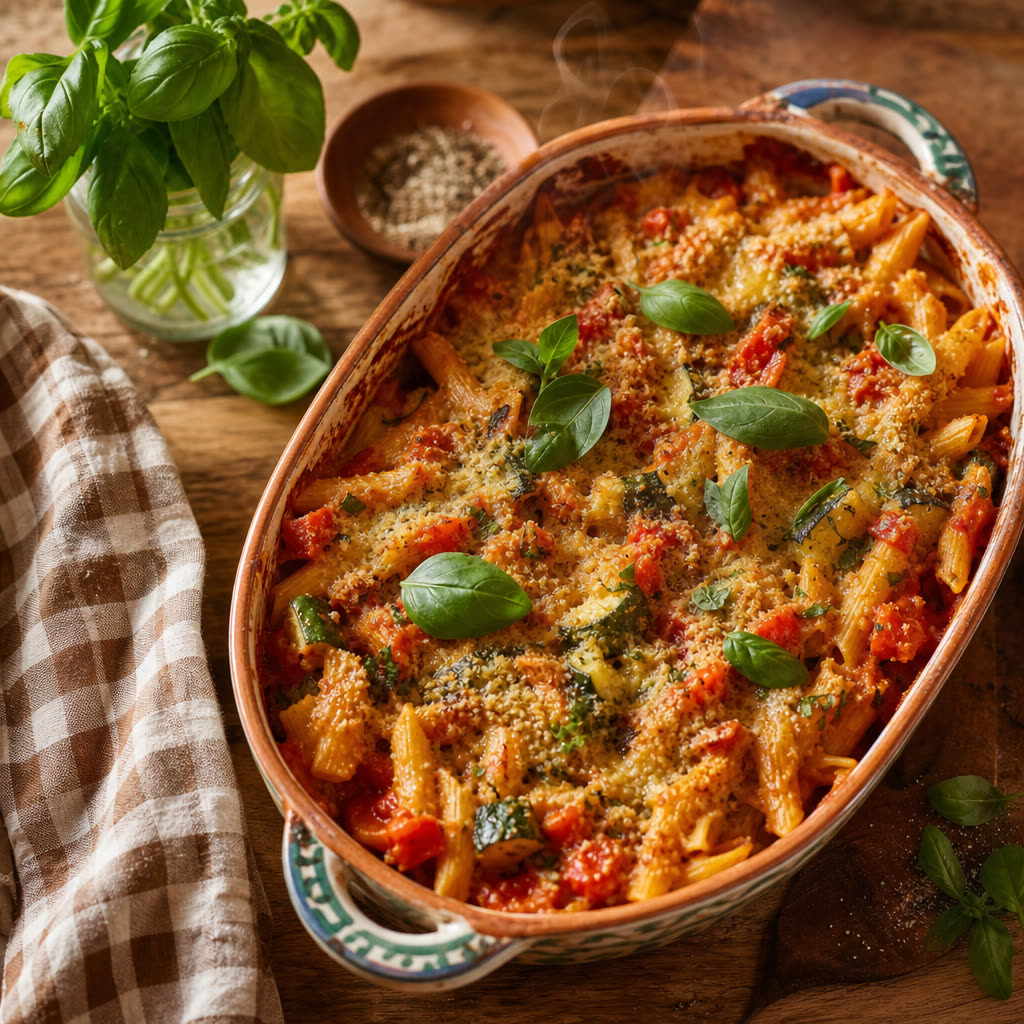 Spicy Veggie Pasta Bake